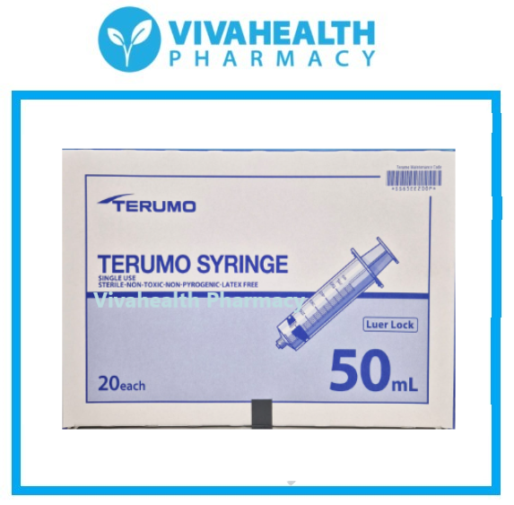 Terumo 50mL Luer Lock Tip Syringes 20s