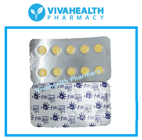 Sunward Folic Acid Tablet 5mg 100s
